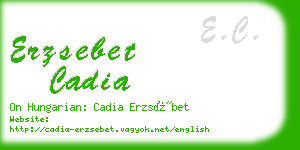 erzsebet cadia business card